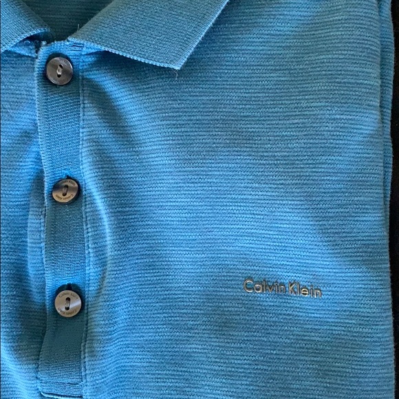 Mens Calvin Klein Collard Tee - Picture 2 of 3